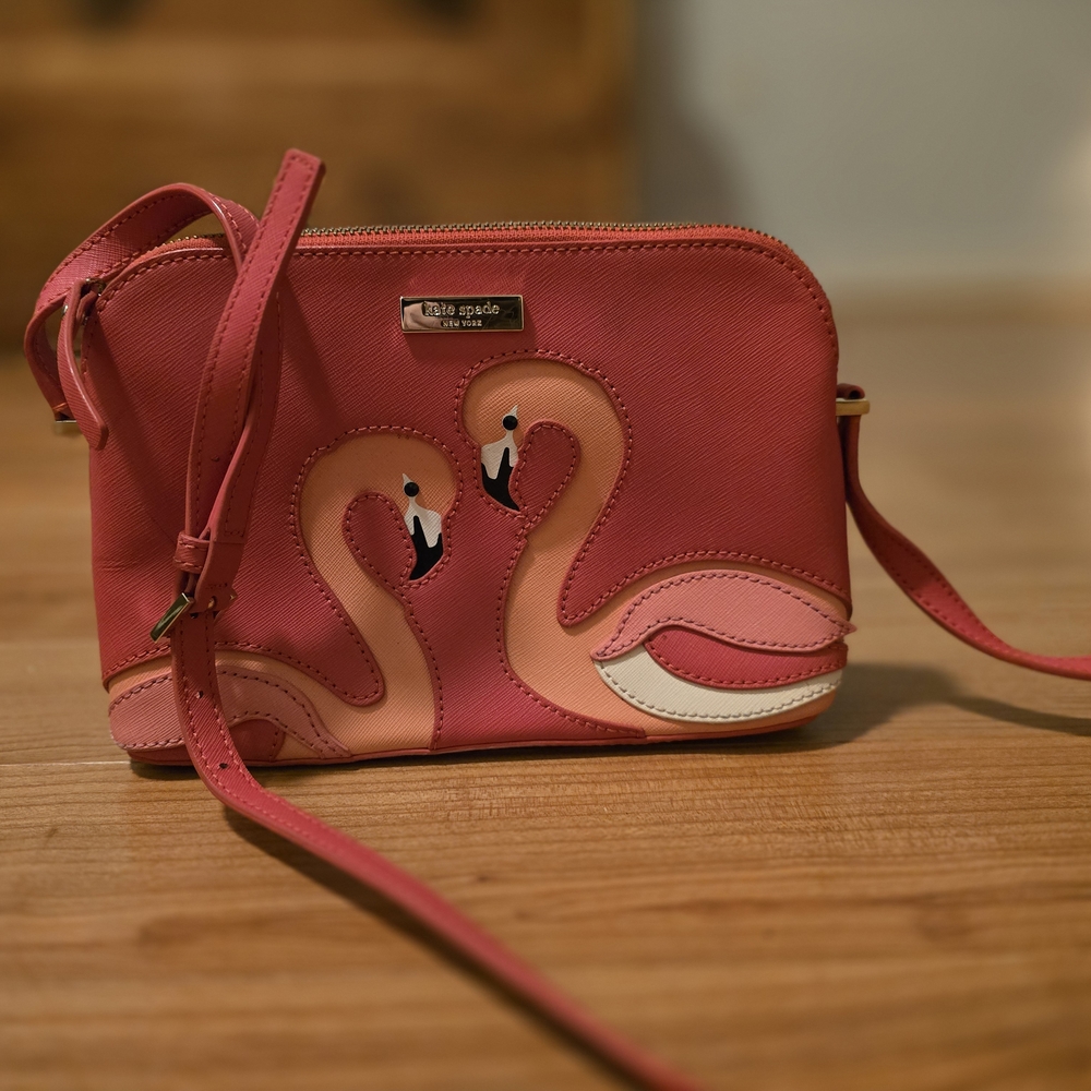 Kate Spade Coral Flamingo Crossbody Bag
